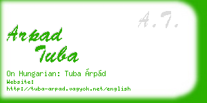 arpad tuba business card
